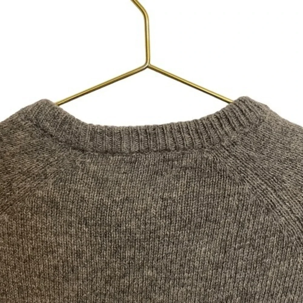 J. Crew Mens Small Grey Colorblock Donegal Speckled Raglan Crewneck Sweater